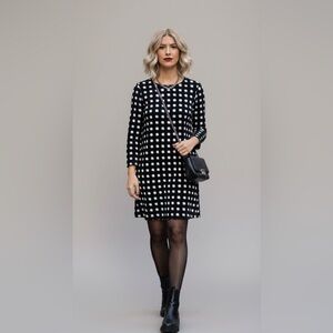 Black and White Boxy Mini Dress